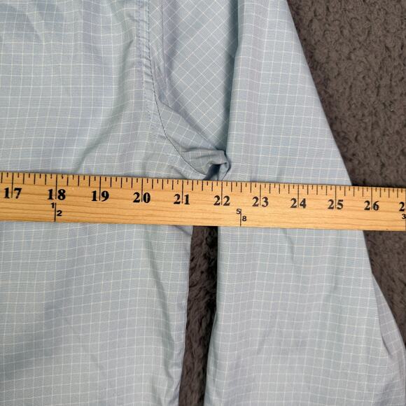 Ministry of Supply Shirt Mens L Blue Plaid Performance Button Slim Fit Stretch - Picture 8 of 11